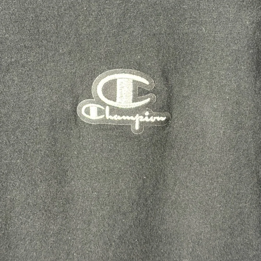 Champion Men's Fitted L Short Sleeve Crew Tee Shirt Black 100%‎ Cotton - Picture 5 of 11